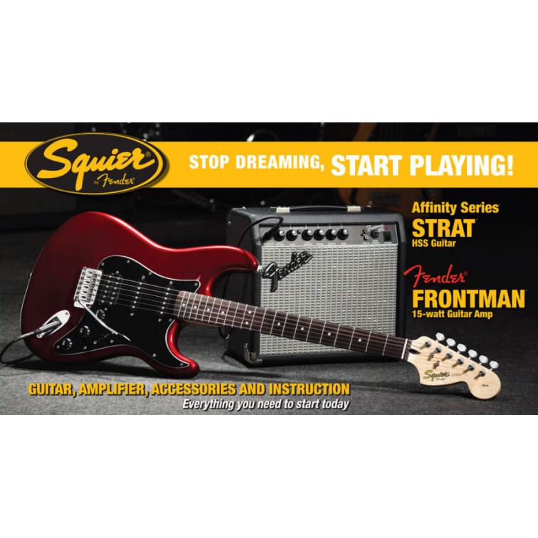 Електрическа китара FENDER SQUIER PACK STRAT HSS CAR 15G  